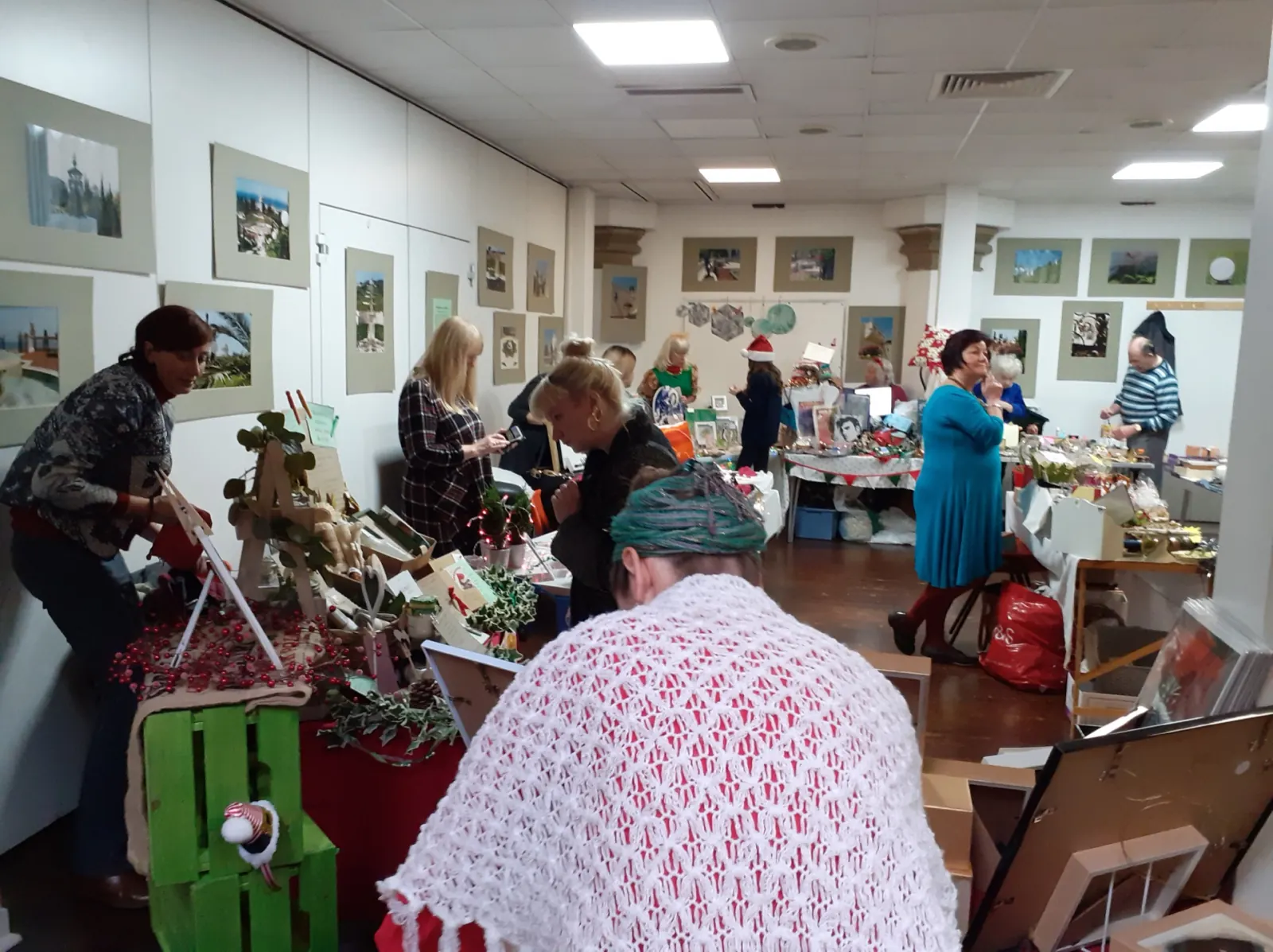A busy community craft market with local stalls