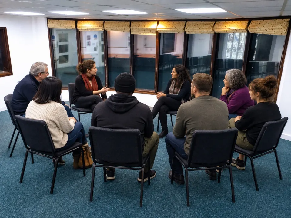 A group meeting at Cornerstone